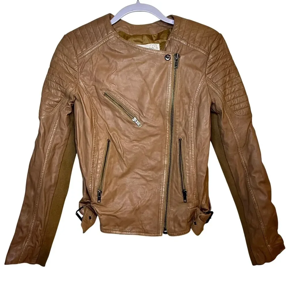 Treasure & Bond Nordstrom Leather Moto Jacket Sz S